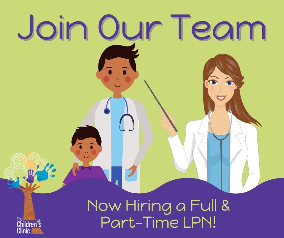 The Children’s Clinic currently has full-time and part-time LPN positions open from Monday – Friday. Please send resumes to: avincent@jbrkids.com.